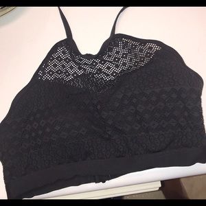 Black swim suit top